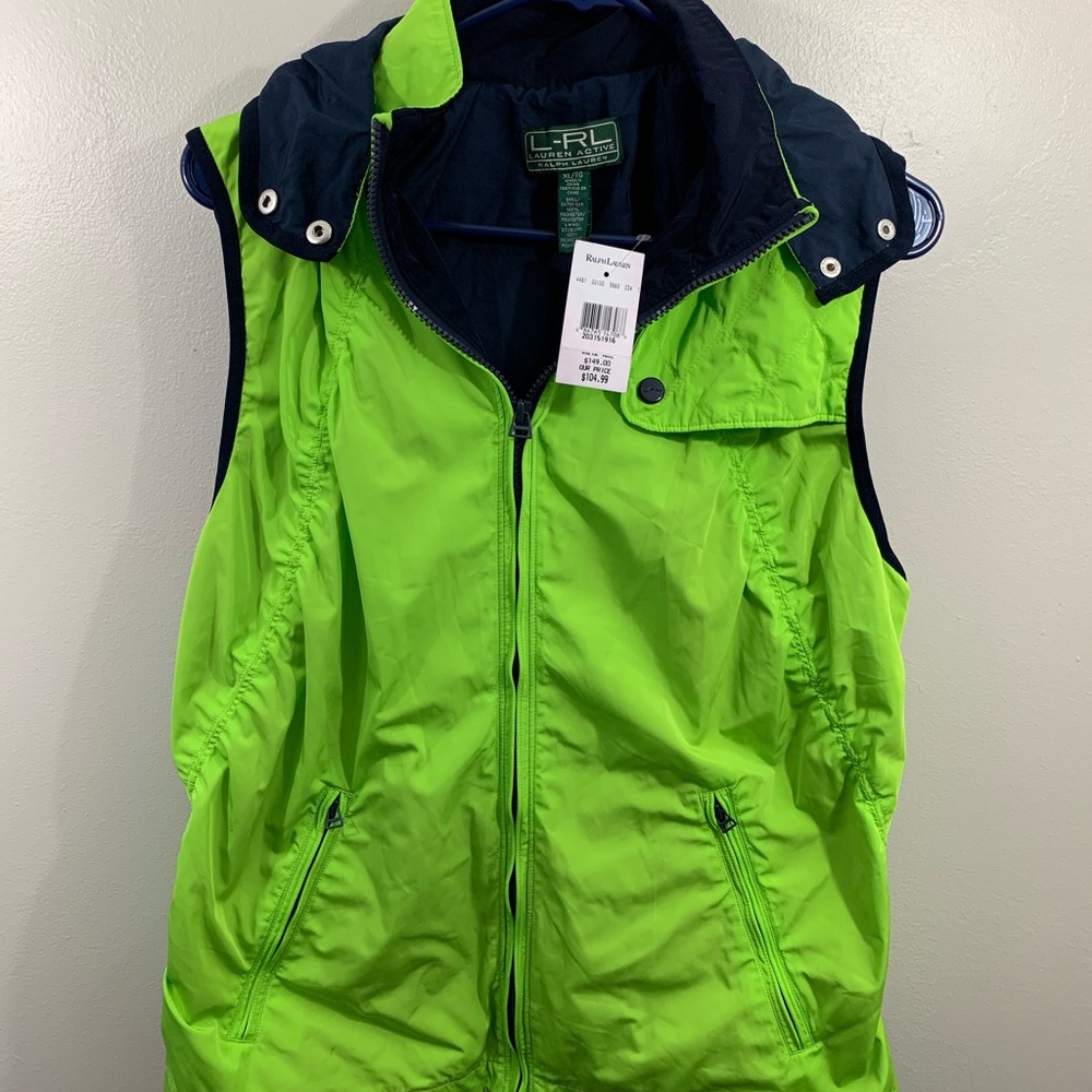 Ralph Lauren Polo Active Vest Womens Green Hood